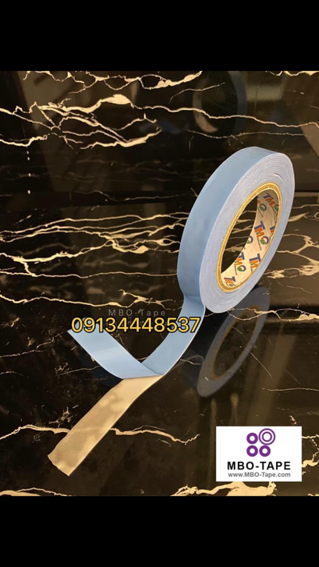 چسب دوطرفه ژله ای سفید روکش آبی