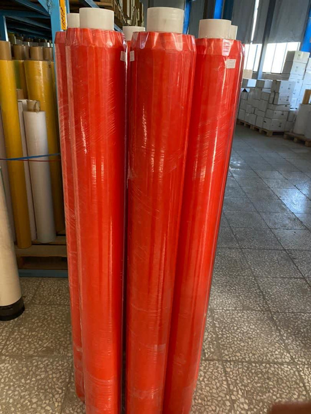 رول دو طرفه شفاف روکش قرمز (4965)