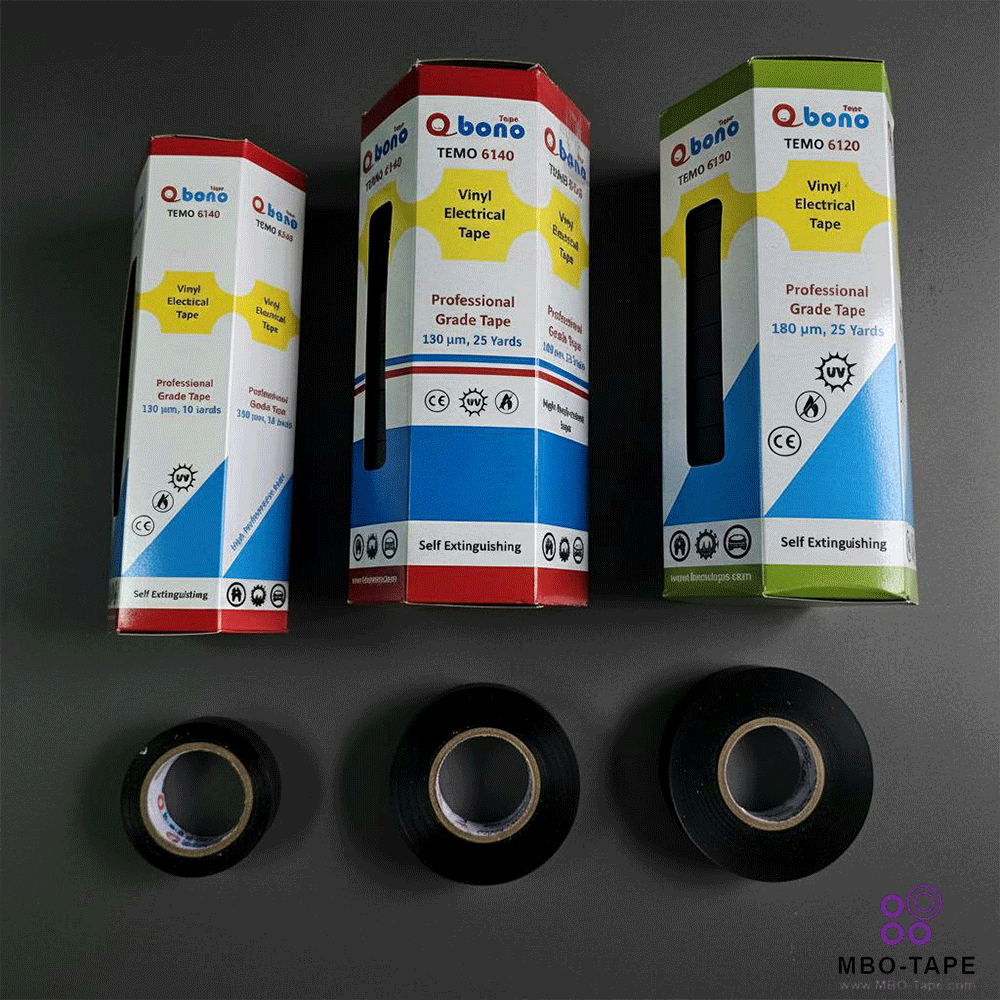 چسب برق خودخاموش Bonotape با سه سایز و سه ضخامت مختلف همراه با بستهبندی کارتن