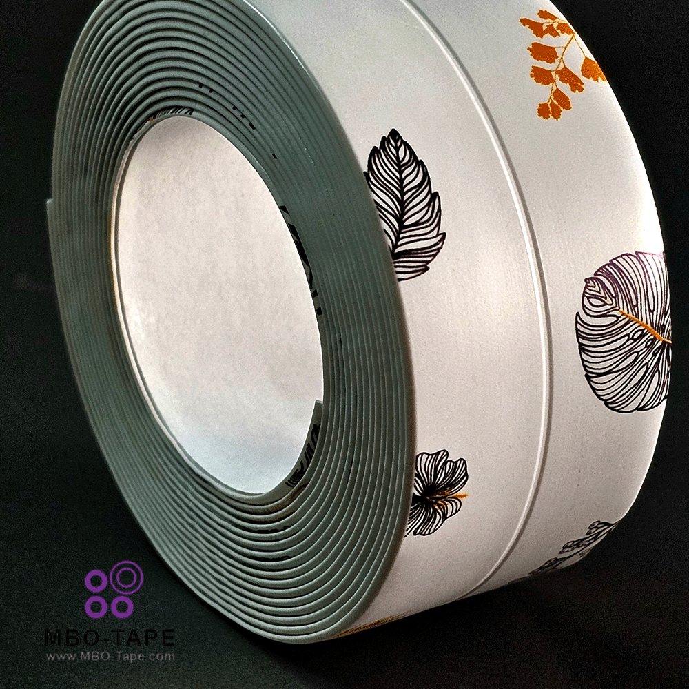 چسب نواری تزئینی طرح برگ پاییزی ضد آب مخصوص دور سینک و سرویس بهداشتی